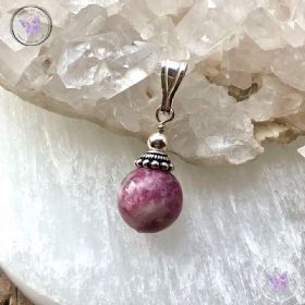 Pink Tourmaline & Silver Pendant